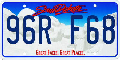 SD license plate 96RF68