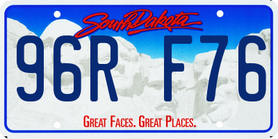 SD license plate 96RF76