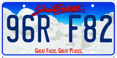SD license plate 96RF82