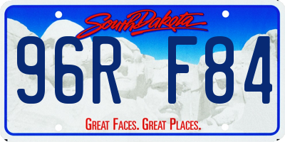 SD license plate 96RF84