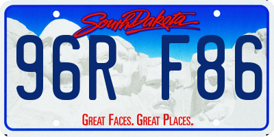 SD license plate 96RF86