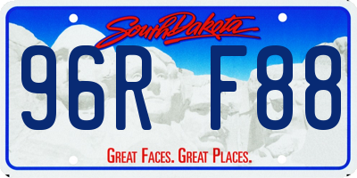 SD license plate 96RF88