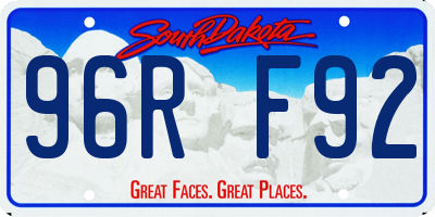 SD license plate 96RF92