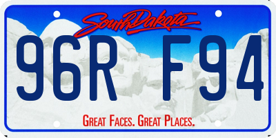SD license plate 96RF94
