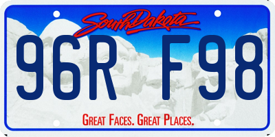 SD license plate 96RF98