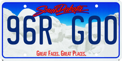 SD license plate 96RG00