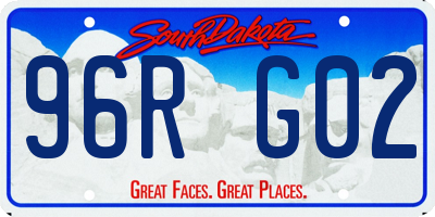 SD license plate 96RG02