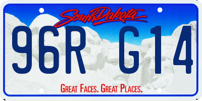SD license plate 96RG14