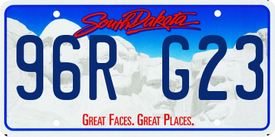 SD license plate 96RG23