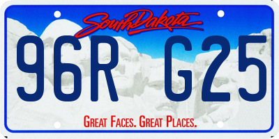 SD license plate 96RG25