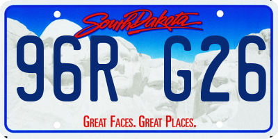 SD license plate 96RG26