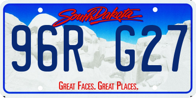 SD license plate 96RG27
