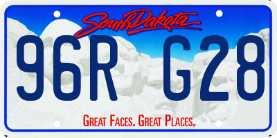 SD license plate 96RG28