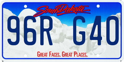 SD license plate 96RG40