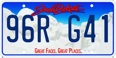 SD license plate 96RG41