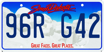 SD license plate 96RG42