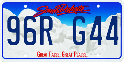 SD license plate 96RG44