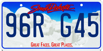 SD license plate 96RG45