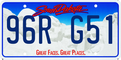 SD license plate 96RG51