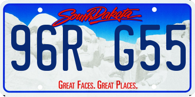 SD license plate 96RG55