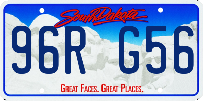 SD license plate 96RG56