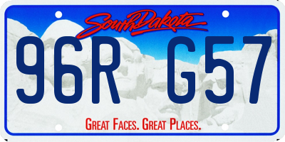 SD license plate 96RG57