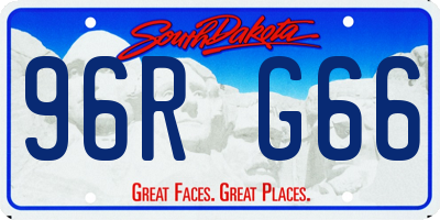 SD license plate 96RG66