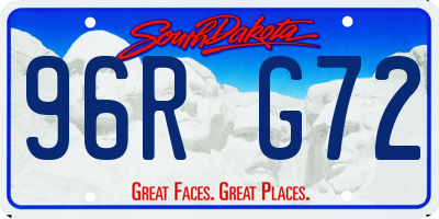 SD license plate 96RG72