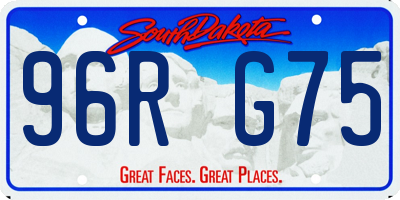 SD license plate 96RG75