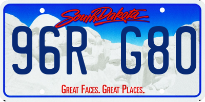 SD license plate 96RG80