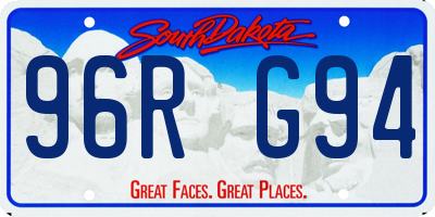 SD license plate 96RG94