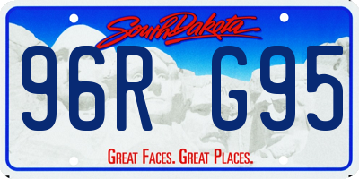 SD license plate 96RG95
