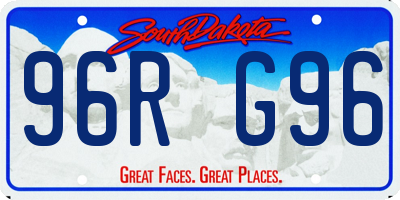 SD license plate 96RG96