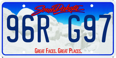 SD license plate 96RG97