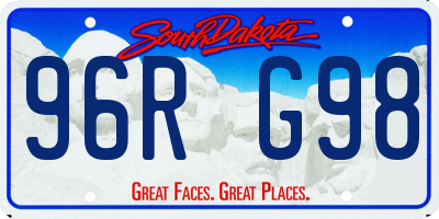SD license plate 96RG98