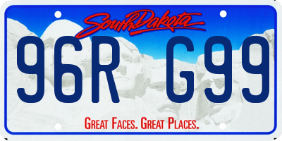 SD license plate 96RG99
