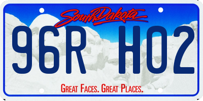 SD license plate 96RH02
