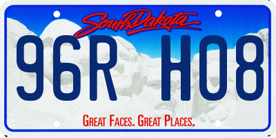SD license plate 96RH08