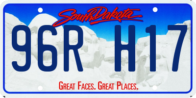 SD license plate 96RH17