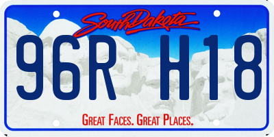 SD license plate 96RH18