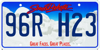SD license plate 96RH23