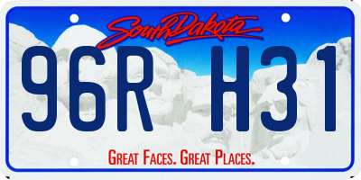 SD license plate 96RH31
