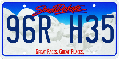 SD license plate 96RH35