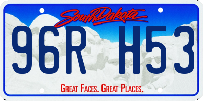 SD license plate 96RH53