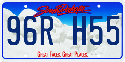 SD license plate 96RH55