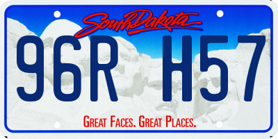 SD license plate 96RH57
