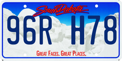 SD license plate 96RH78