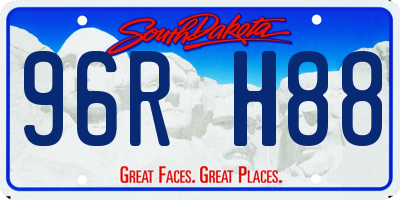 SD license plate 96RH88