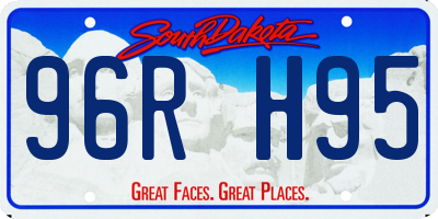 SD license plate 96RH95