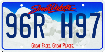 SD license plate 96RH97